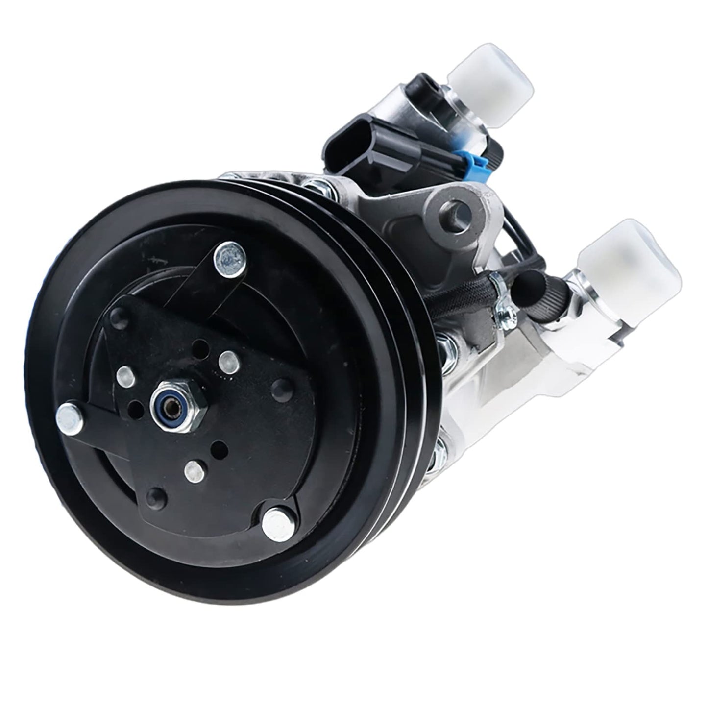 Compresor de aire acondicionado Seltec TM-08 6733655 para cargadoras compactas Bobcat T180, T190, T200, T250, T300 y T320