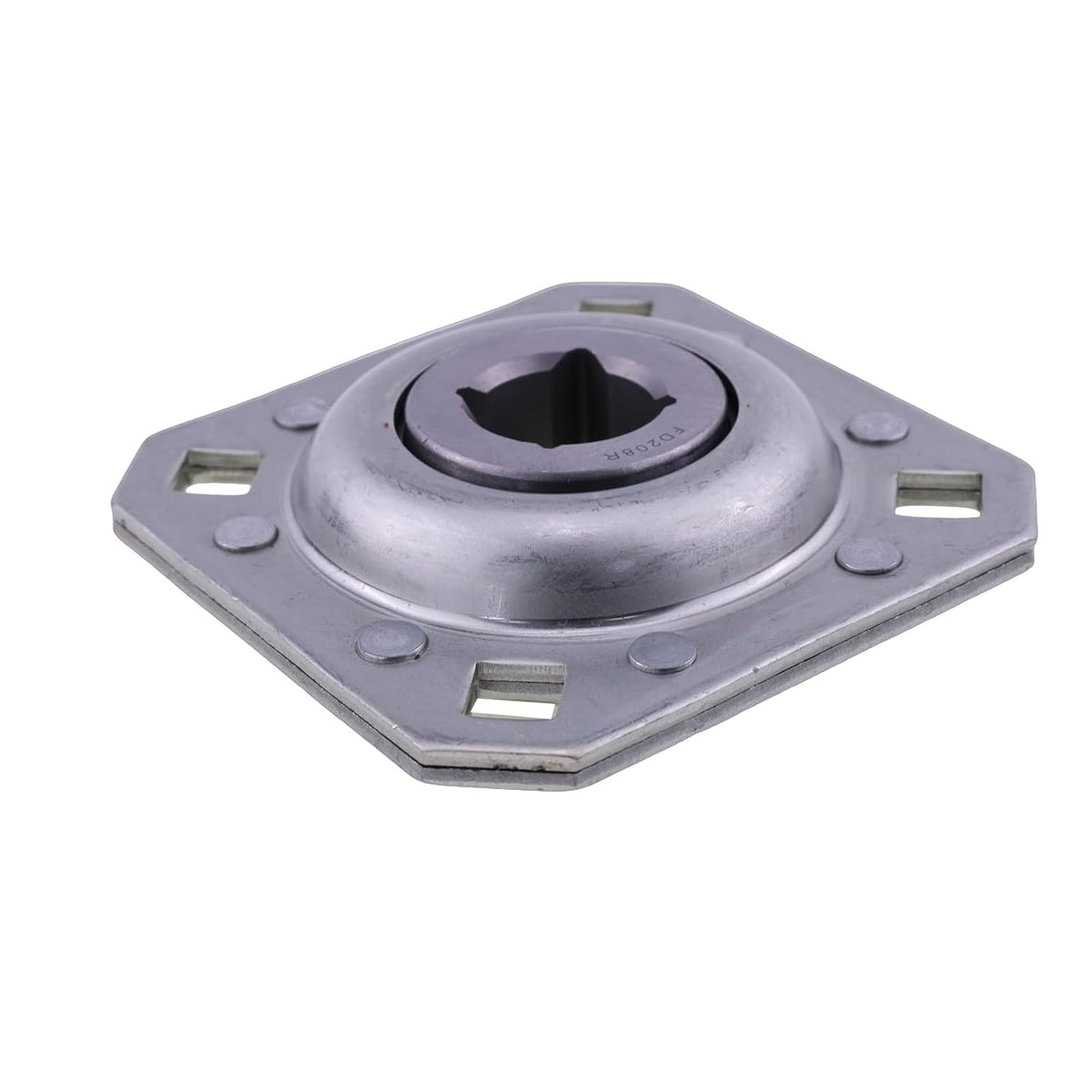 1-1/8" Square Disc Harrow Flange Bearing Unit FD208R1 ST208-1N Bolt Holes 0.531" x 0.529" for Farming - KUDUPARTS