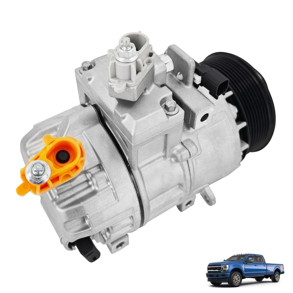 Air Conditioning Compressor AD-11000N for 2020-2022 Ford Truck F350 F450 F550 F600 Super Duty 6.7L