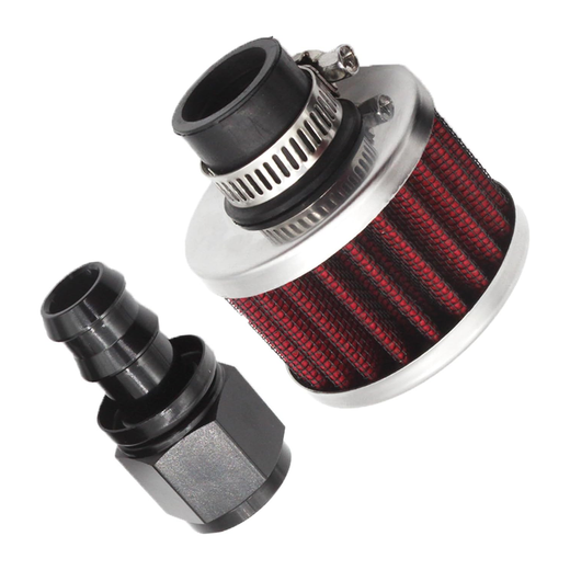 6 AN Female Fitting Kit With Filter for Fuel Cell Breather Vent - KUDUPARTS