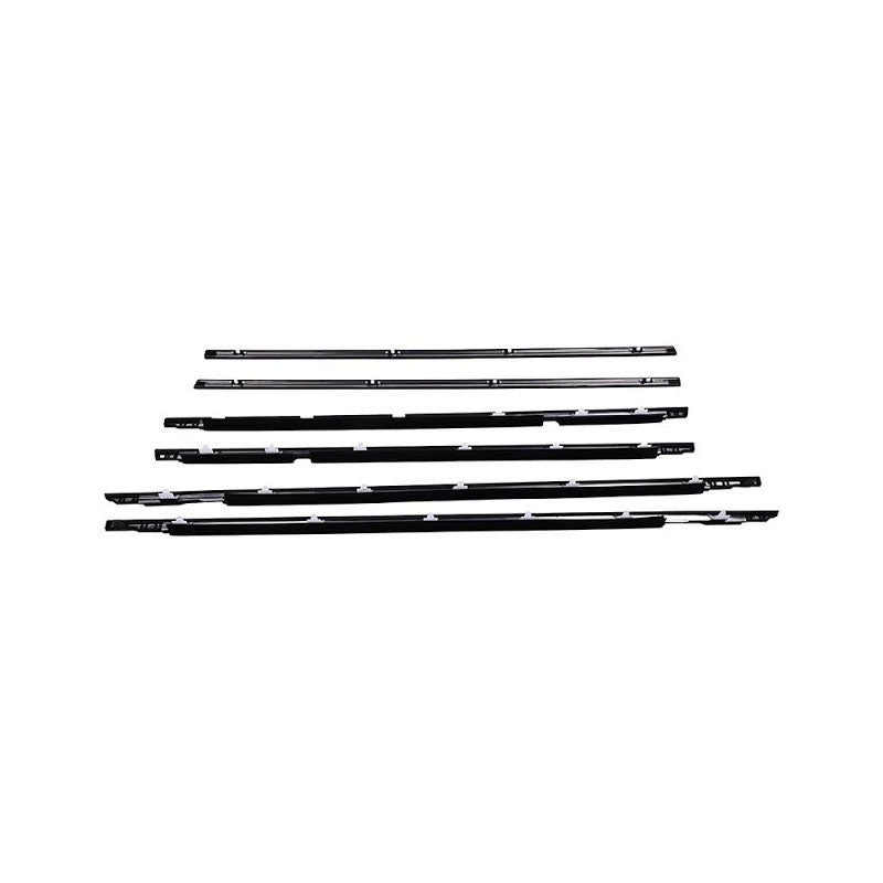 6 Pcs Door Belt Molding 75660-60020 75670-60020 for Toyota Land Cruiser Lexus LX450 1990-1999 - KUDUPARTS
