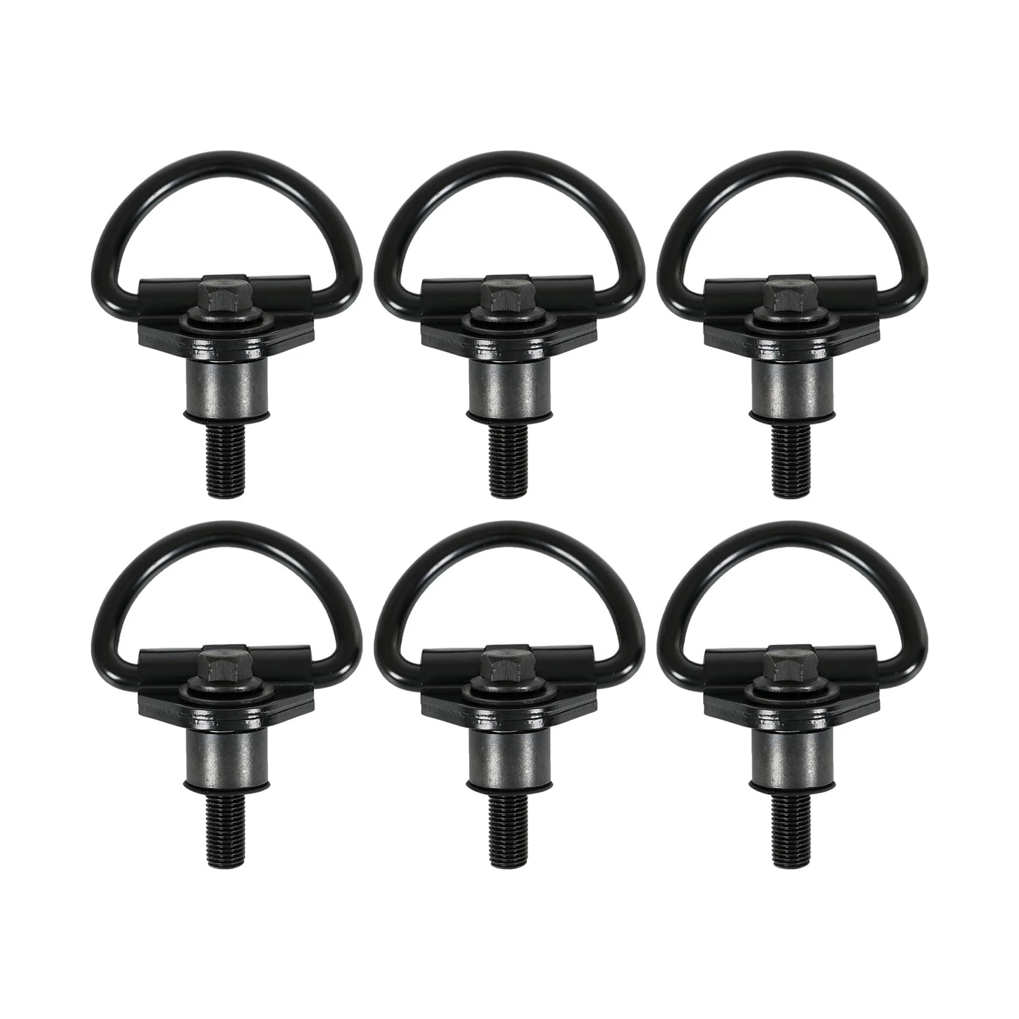 Lot de 6 crochets en D pour chargement arrière en acier noir BK21V550A74AD V550A74-AD pour Ford Transit 150 250 350 350 015-2024