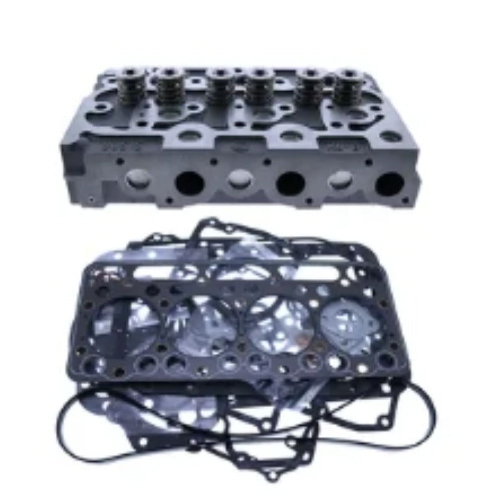 D1402 Engine Complete Cylinder Head with Full Gasket Kit for Kubota KH-66 KH-91 KH-91H Scat Trak 1000HD Mustang 342 New Holland L454 L455 - KUDUPARTS