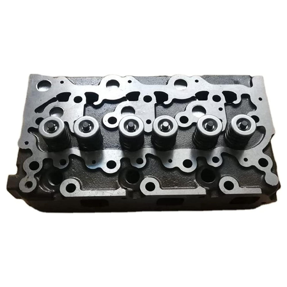 Complete D1803 Cylinder Head Assembly & Full Head Gasket Kit Compatible with Kubota D1803 Engine FT300 STW40 KL34H KL315 Tractor - KUDUPARTS