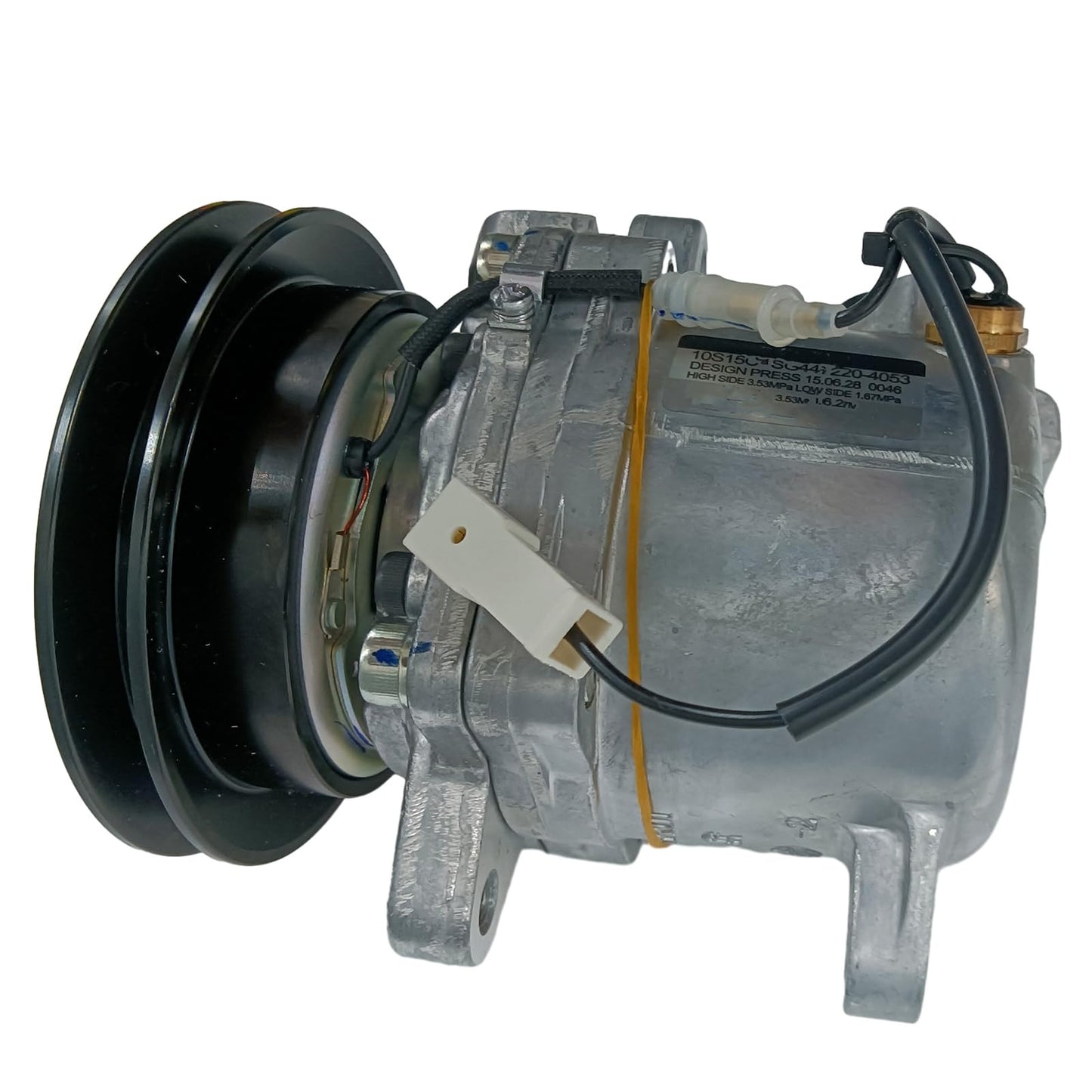 Compresor de aire acondicionado Denso SV06E 283-4170 para excavadoras Caterpillar CAT 303.5E, 304CCR, 304DCR, 305.5D y 305E