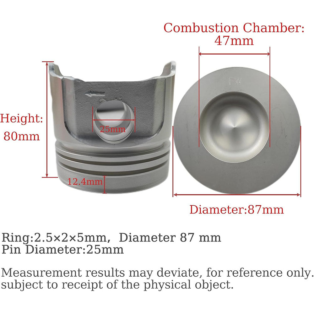 Kit de reconstrucción para motor Kubota D1462, excavadora Bobcat 328C y 325C