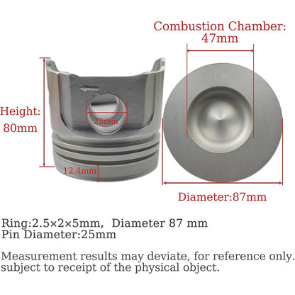 Kit de reconstrucción para motor Kubota D1462, excavadora Bobcat 328C y 325C