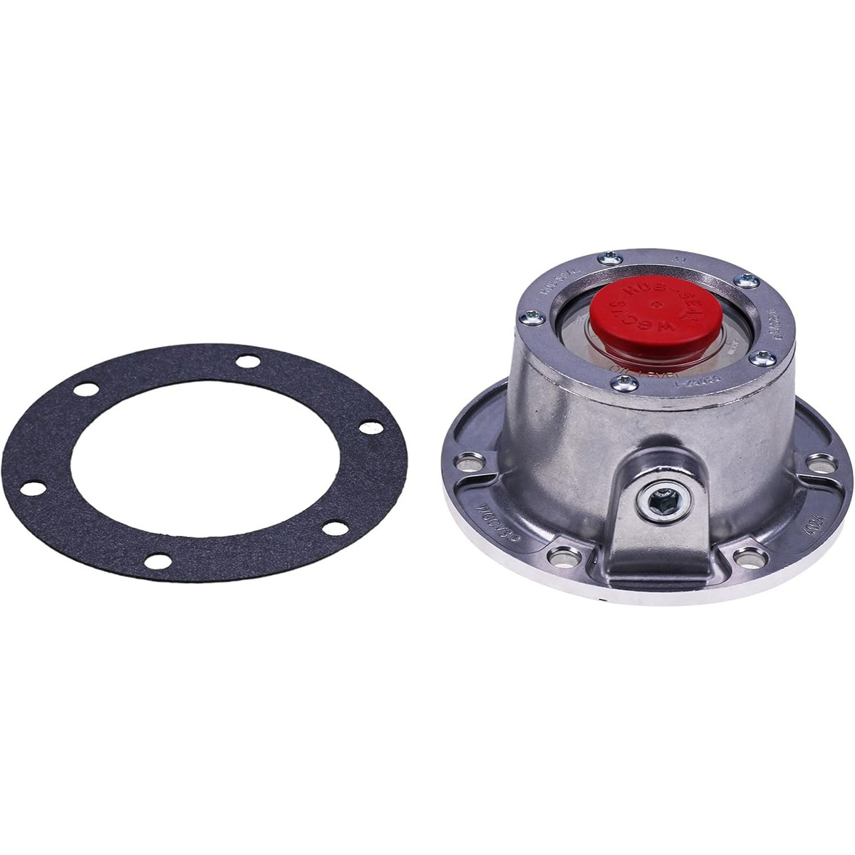 4 PCS Torque Steer Cast Aluminum Hub Cap w/ Side Fill Plug 343-4024 Replace Stemco - KUDUPARTS