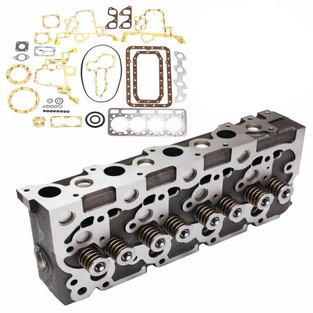 Complete Cylinder Head + Full Gasket Set V1902 V1902BH for Kubota L3350 R400 Holland L555 L553 - KUDUPARTS