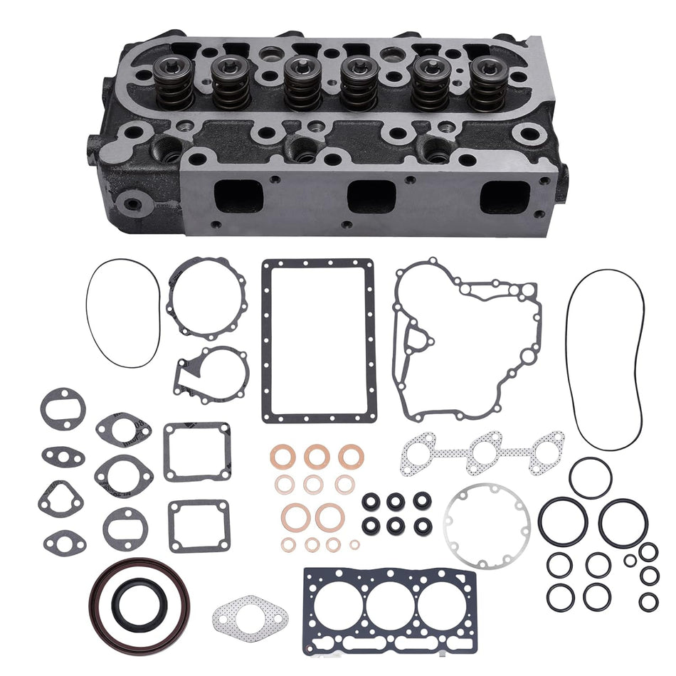 Complete Cylinder Head with Full Gasket Kit for Kubota D1005 Engine - KUDUPARTS