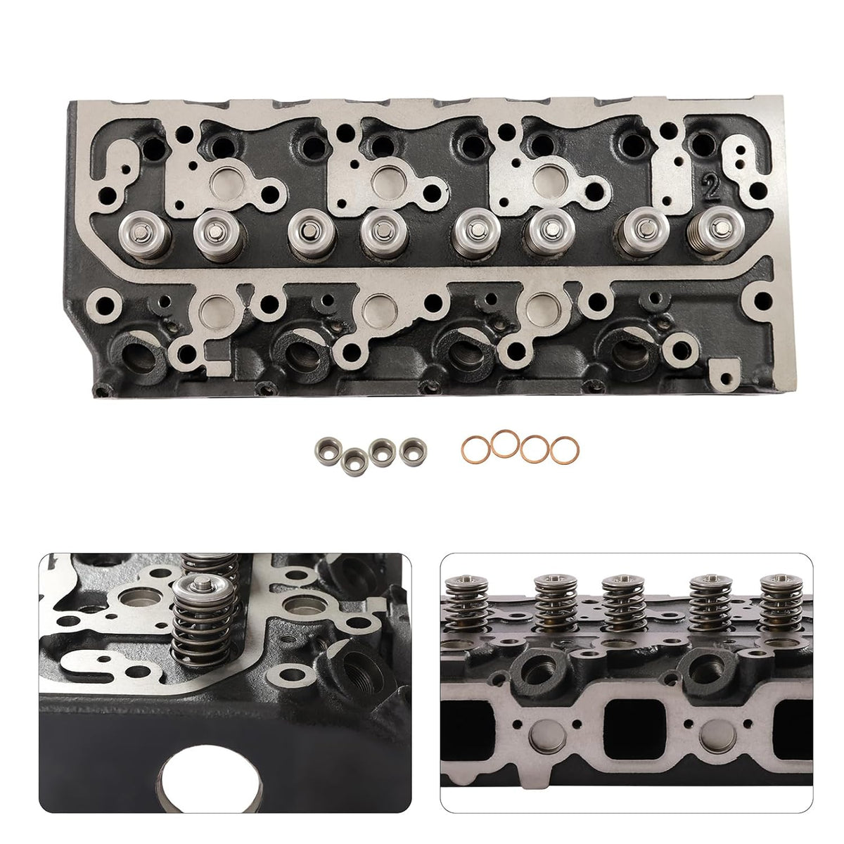 Cylinder Head Assembly Complete Cylinder Head Assy Fits for 1992-1998 Isuzu NPR 3.9L 4BD2 Engine - KUDUPARTS