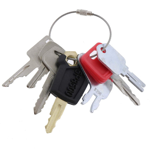 7 Pcs Ignition Key for Caterpillar CAT John Deere Hitachi CASE JCB Hyster Komatsu Bobcat Heavy Equipment - KUDUPARTS