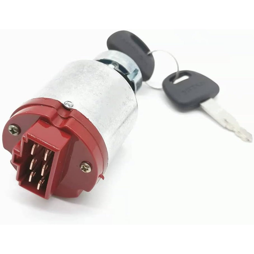 Ignition Switch W/ 2 Keys H800 4477373 AT154992 4250350 4448303 For John Deere 75C 80C 110 200LC 270CLC 490E - KUDUPARTS