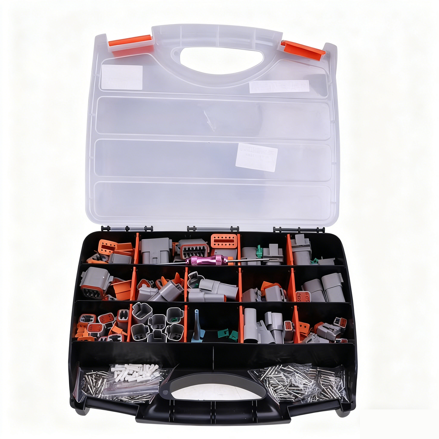 Kit de 450 connecteurs Deutsch DT pour câbles à contacts estampés de calibre 14-20 AWG