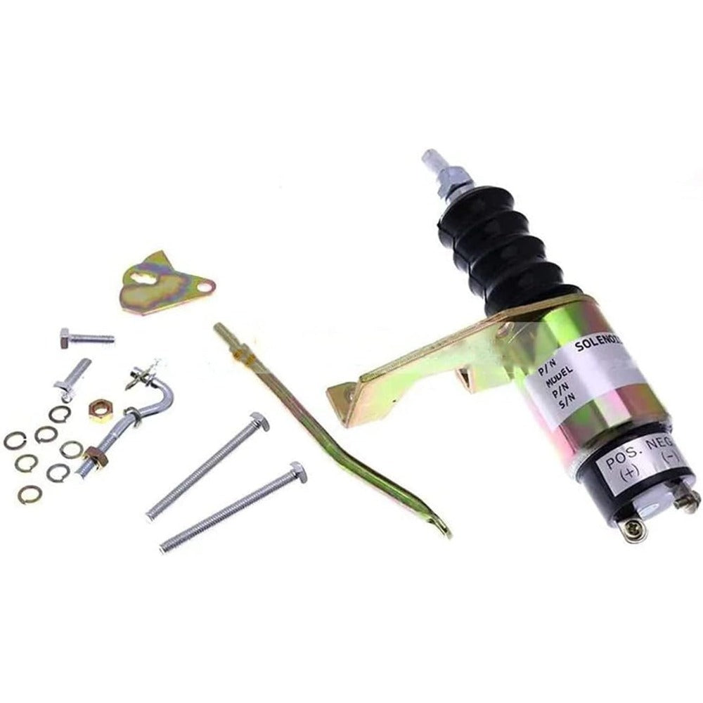 12V Fuel Shutdown Kit 3740055 for Deutz Engine F3L912 JLG Boom Lift 80HX 86HX 40H+6 60H+6 80HX+6 - KUDUPARTS