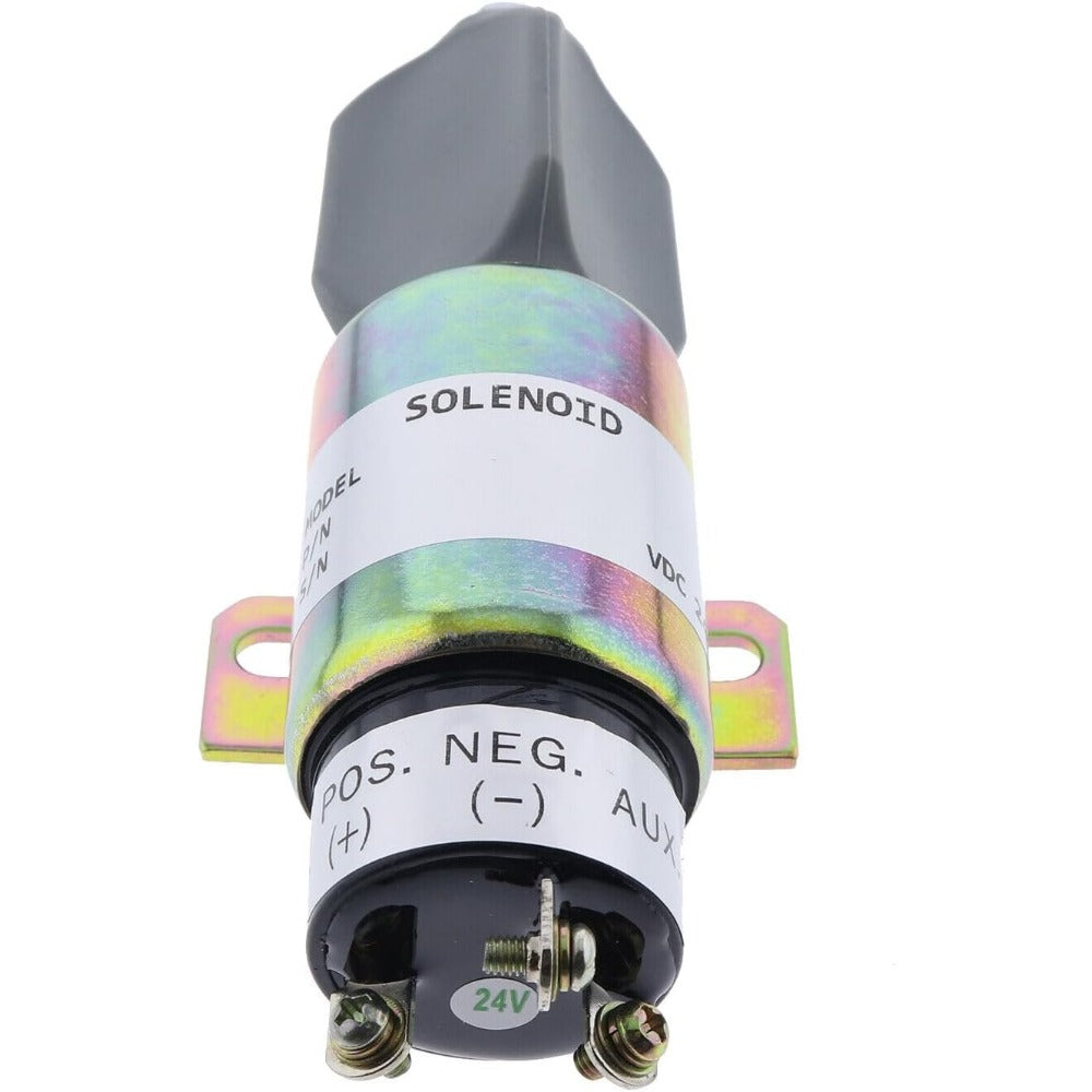 Fuel Shutoff Solenoid 1751-12E7U1B1S5A for Cummins Caterpillar CAT Excavator E70B E320 - KUDUPARTS