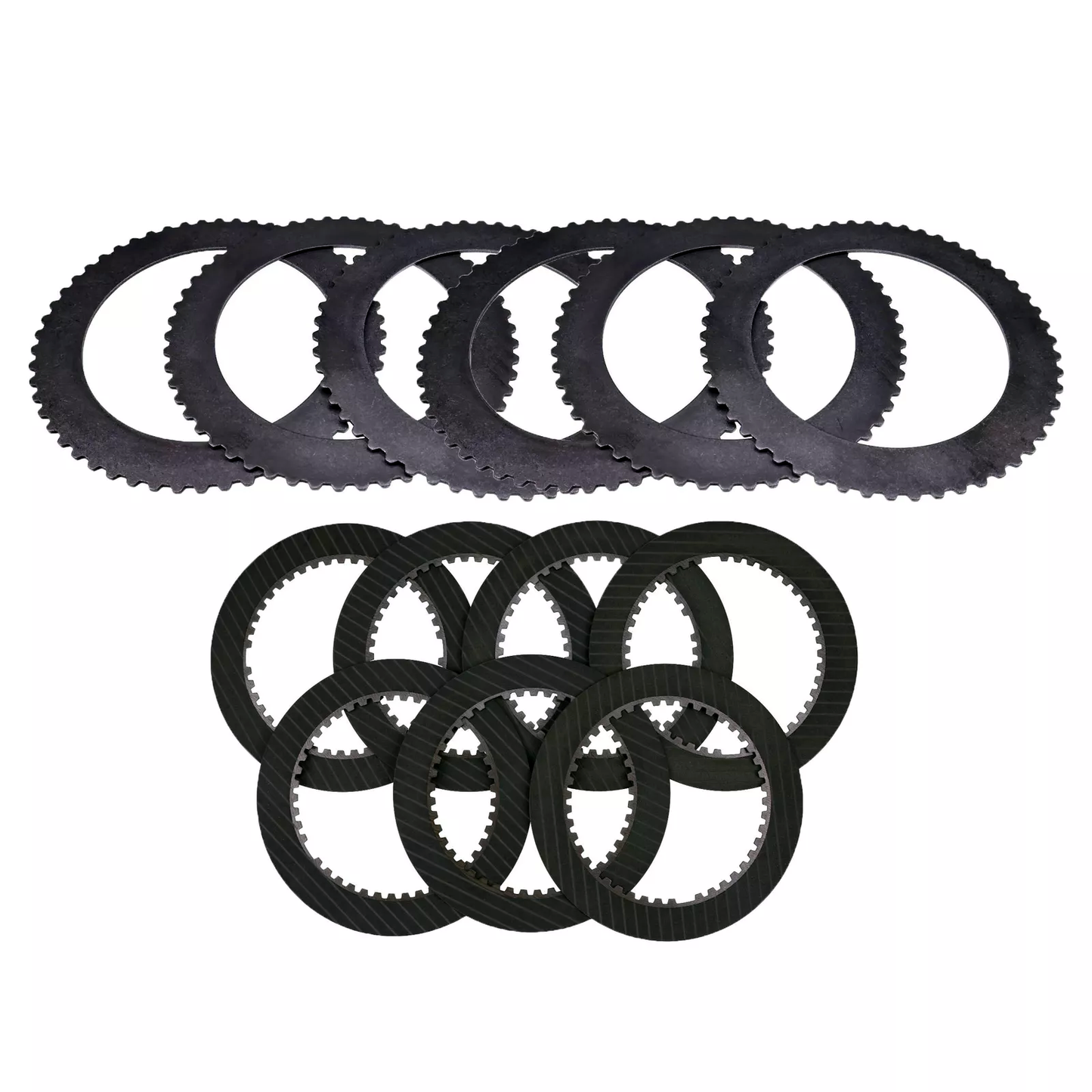 Juego de 7 placas de fricción y contraplacas D70672 y 6 D50083 para lanzaderas de potencia CASE 350, 480C, 580C, 584C, 585C y 586C