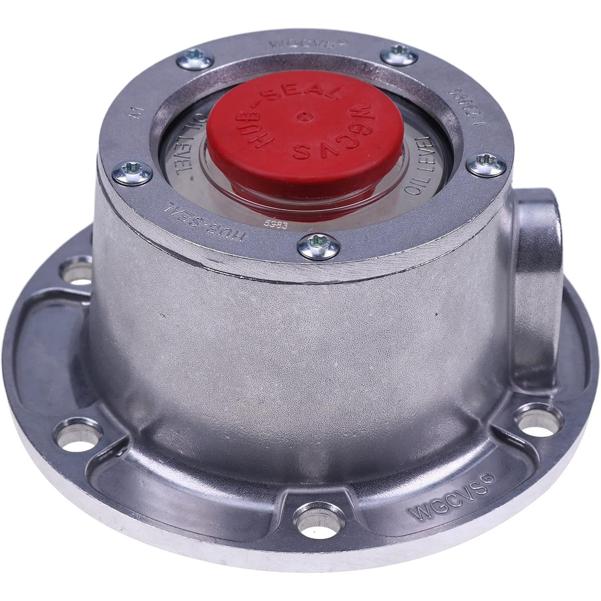 4 PCS Torque Steer Cast Aluminum Hub Cap w/ Side Fill Plug 343-4024 Replace Stemco - KUDUPARTS