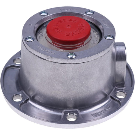 4 PCS Torque Steer Cast Aluminum Hub Cap w/ Side Fill Plug 343-4024 Replace Stemco - KUDUPARTS