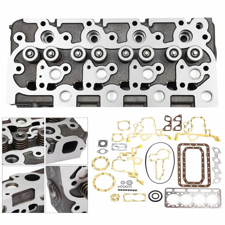 Complete Cylinder Head + Full Gasket Set V1902 V1902BH for Kubota L3350 R400 Holland L555 L553 - KUDUPARTS