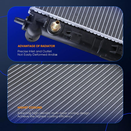 2768 Aluminum Radiator for 2002-2006 for Mazda for MPV 3.0L Automatic Transmission Automotive Replacement Engine Radiators Replace# AJ5115200B, MA3010197 Car Parts - KUDUPARTS
