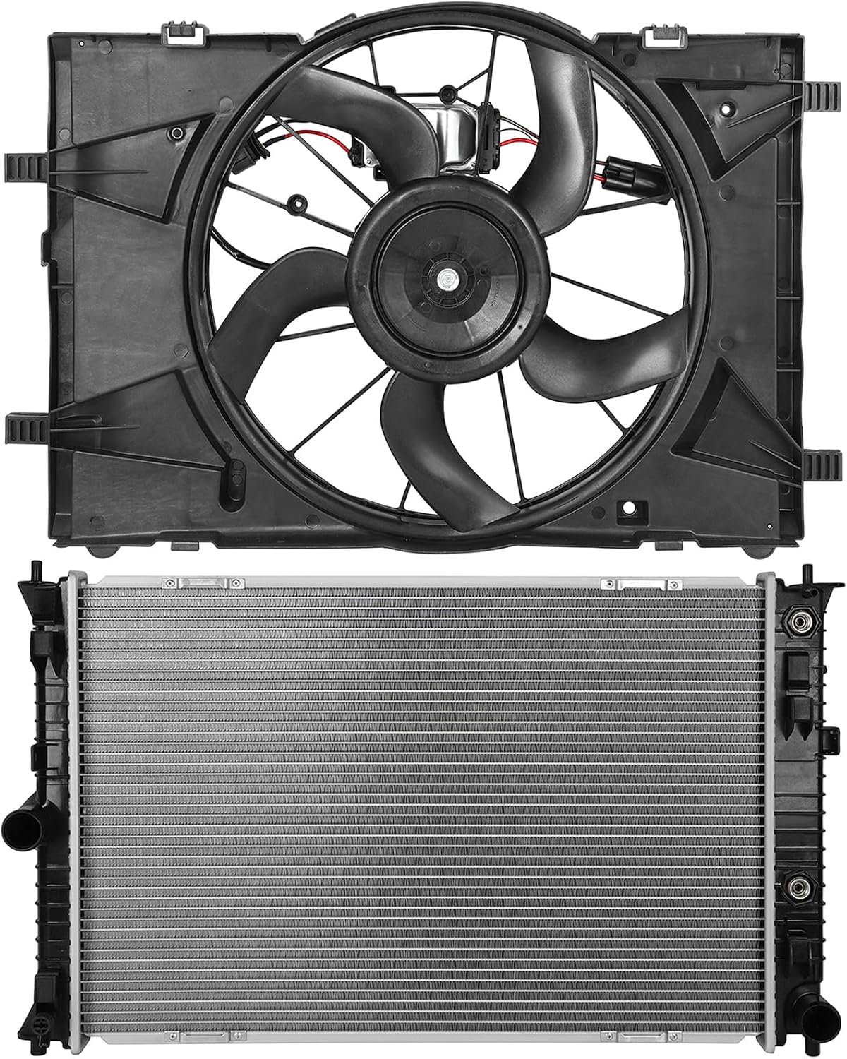 621-445 Cooling Fan 13187 Radiator Replacement for 2010-2012 for Ford Fusion 2.5L 2011-2012 for Lincoln MKZ 2.5L 2010-2011 for Mercury Milan 2.5L