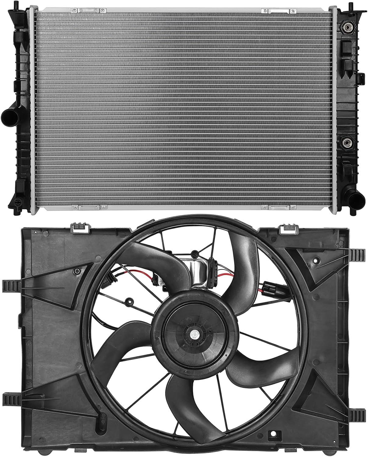 621-445 Cooling Fan 13187 Radiator Replacement for 2010-2012 for Ford Fusion 2.5L 2011-2012 for Lincoln MKZ 2.5L 2010-2011 for Mercury Milan 2.5L
