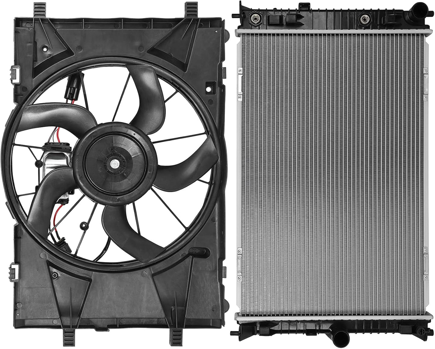 621-445 Cooling Fan 13187 Radiator Replacement for 2010-2012 for Ford Fusion 2.5L 2011-2012 for Lincoln MKZ 2.5L 2010-2011 for Mercury Milan 2.5L