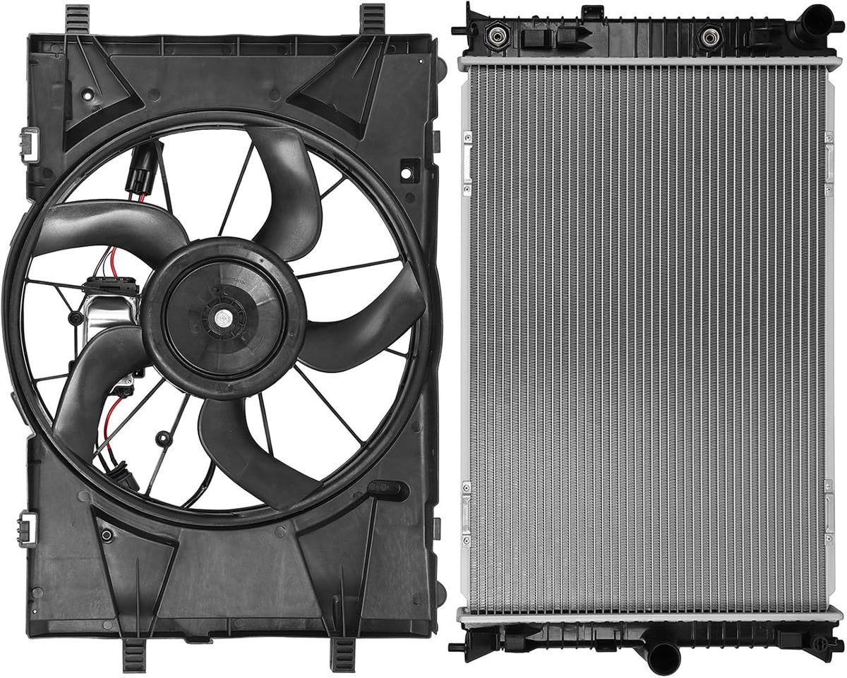 621-445 Cooling Fan 13187 Radiator Replacement for 2010-2012 for Ford Fusion 2.5L 2011-2012 for Lincoln MKZ 2.5L 2010-2011 for Mercury Milan 2.5L - KUDUPARTS