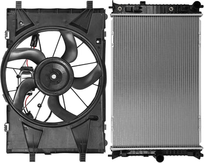 621-445 Cooling Fan 13187 Radiator Replacement for 2010-2012 for Ford Fusion 2.5L 2011-2012 for Lincoln MKZ 2.5L 2010-2011 for Mercury Milan 2.5L