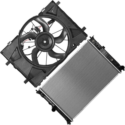 621-445 Cooling Fan 13187 Radiator Replacement for 2010-2012 for Ford Fusion 2.5L 2011-2012 for Lincoln MKZ 2.5L 2010-2011 for Mercury Milan 2.5L