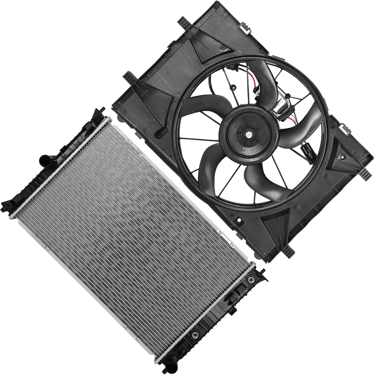 621-445 Cooling Fan 13187 Radiator Replacement for 2010-2012 for Ford Fusion 2.5L 2011-2012 for Lincoln MKZ 2.5L 2010-2011 for Mercury Milan 2.5L - KUDUPARTS