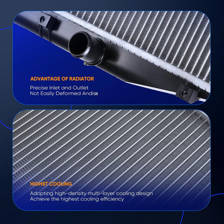 13082 Engine Coolant Radiator Compatible with 2010-2014 for Acura TSX 3.5L Replace# DPI13082; 13082; CU13082; 19010RL5A51; AC3010145 Aluminum Core Automotive Replacement Engine Radiators - KUDUPARTS