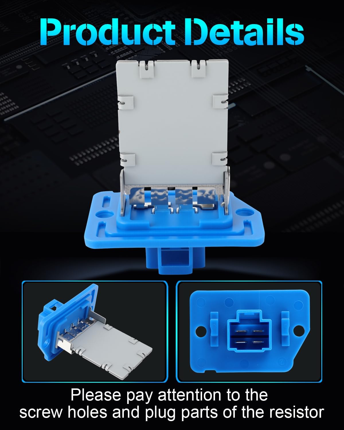 AC Blower Motor Resistor Fit for 2005-2011,2018,2019 for Hyundai Accent/2019 for Hyundai Santa Fe/19 for Hyundai Santa Fe XL HVAC Heater Blower Motor Cooling Fan Resistor 970351C000,970351E10 - KUDUPARTS