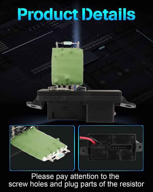 AC Blower Motor Resistor for Cadillac, Chevrolet, GMC – Compatible with Silverado 1500/2500/3500, Sierra, Escalade, Avalanche, Suburban, Tahoe, Yukon 1999-2007 Manual Control – RU-571, 973-00 - KUDUPARTS