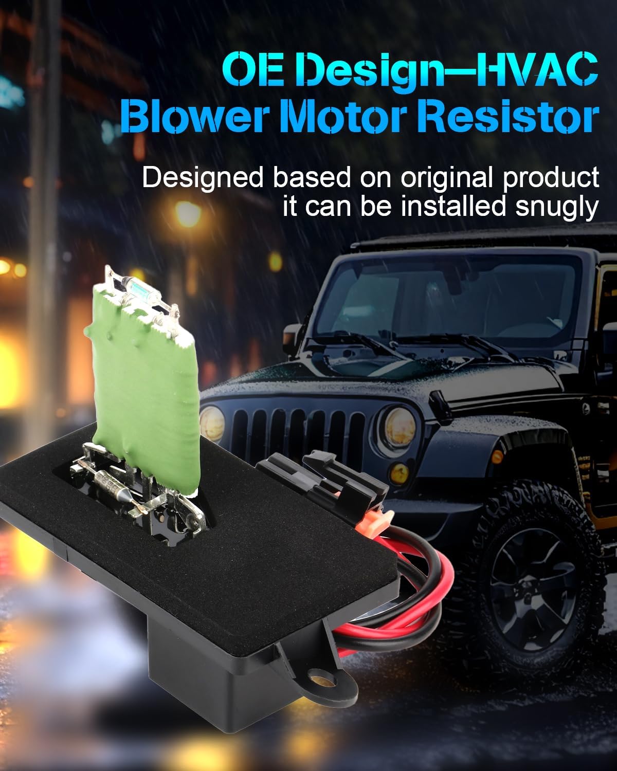 AC Blower Motor Resistor for Cadillac, Chevrolet, GMC – Compatible with Silverado 1500/2500/3500, Sierra, Escalade, Avalanche, Suburban, Tahoe, Yukon 1999-2007 Manual Control – RU-571, 973-009 Heater HVAC