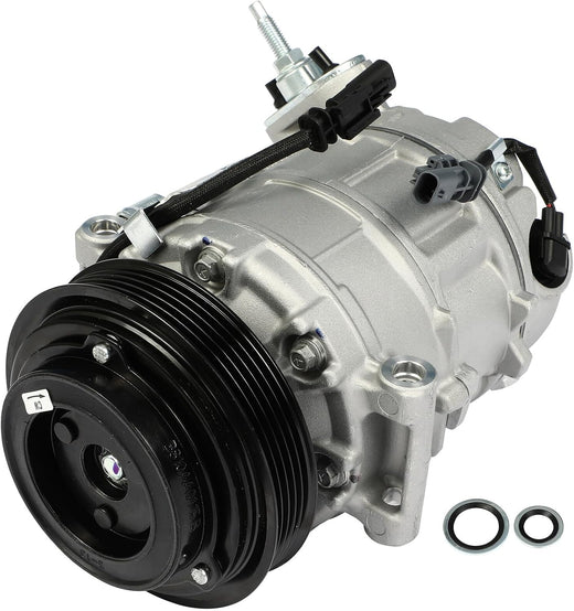 A/C Compressor with Clutch for GMC Terrain for Chevrolet Equinox 2.4L 2012-2015 AC Compressor 5 Grooves 7SBH17C - KUDUPARTS