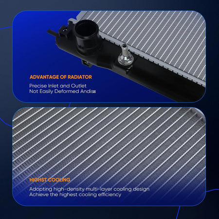 13104 Engine Radiator Compatible with 2006-2007 for Subaru B9 Tribeca 3.0L,2008-2014 for Subaru Tribeca 3.6L,Replace# CU13104, DPI13104 Aluminum Automotive Replacement Engine Radiators - KUDUPARTS