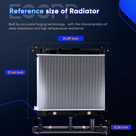 2890 Engine Coolant Radiator Compatible with Scion xD 1.8L 2008-2014 & Toyota Yaris 1.5L 2007-2019 - KUDUPARTS