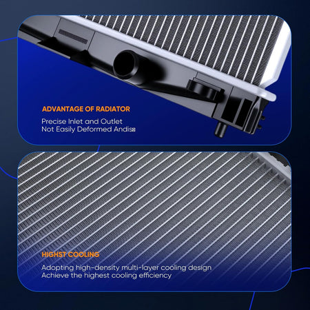 2890 Engine Coolant Radiator Compatible with Scion xD 1.8L 2008-2014 & Toyota Yaris 1.5L 2007-2019 - KUDUPARTS