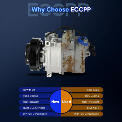 A/C Compressor - Fast Cooling - Compatible with Saab 9-5 2.3L (2003-2009)