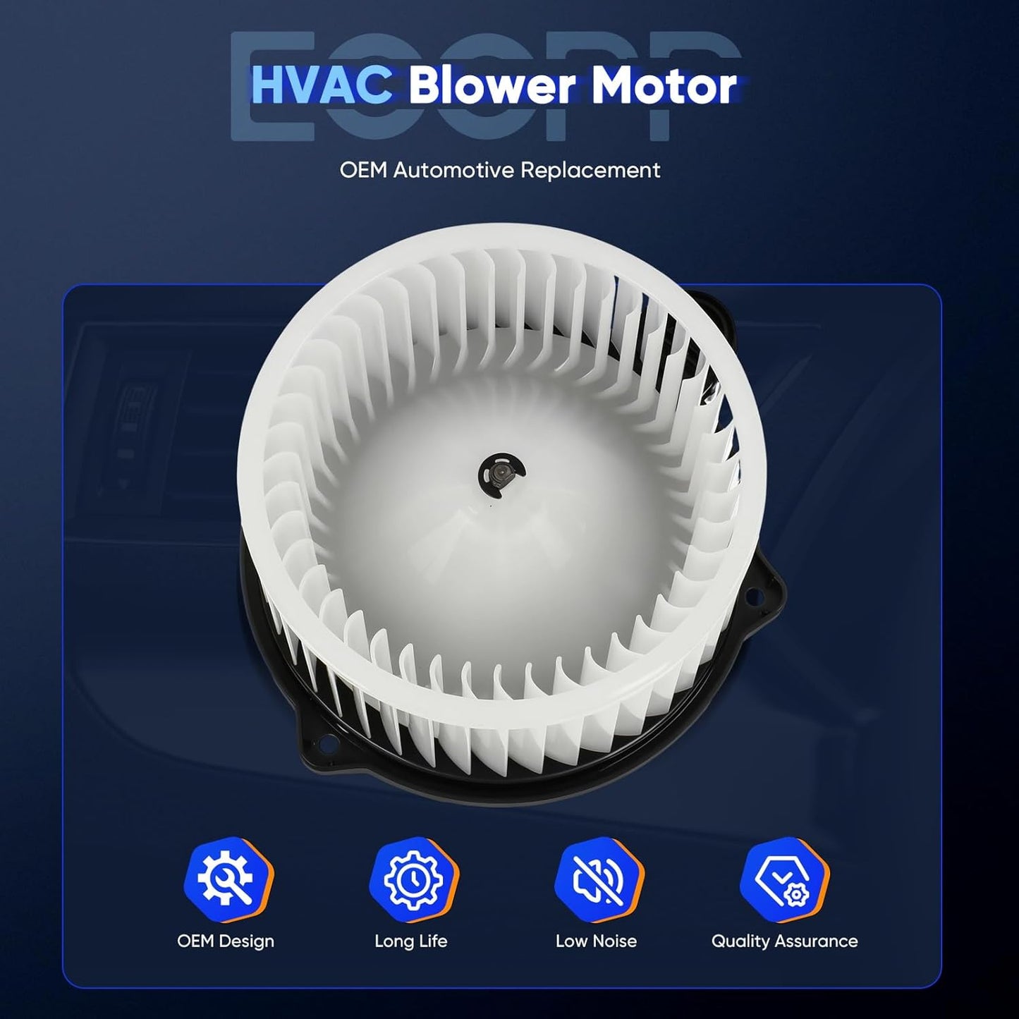 AC Blower Motor Fit for 2011-2017 Hyundai Azera,Elantra,Elantra Coupe,Elantra GT,Equus,Hyundai Sonata/2012-2018 Kia Cadenza,Forte,Forte Koup,Forte5,Kia Optima AC Blower Motor 700259 Replacement