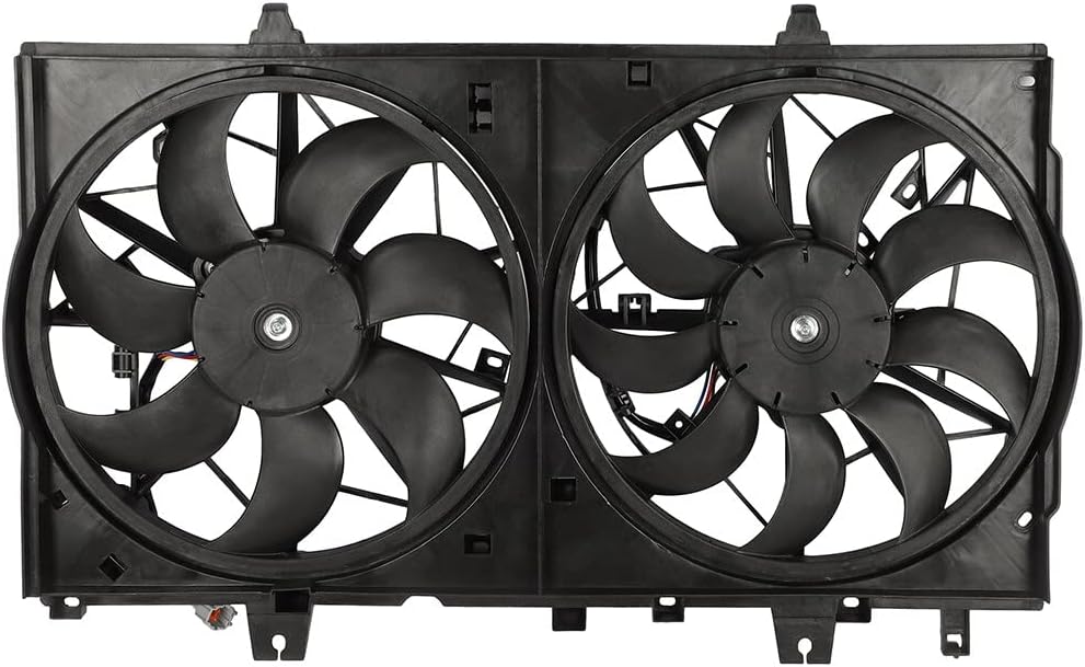 620472 Dual Radiator & Condenser Fan Replacement - Compatible with 2017-2018 Nissan Rogue 2.0L, 2014-2018 Rogue 2.5L, 2015-2017 X-Trail 2.5L