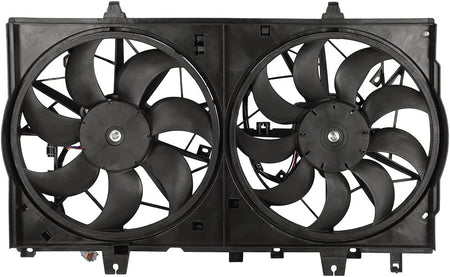 620472 Dual Radiator & Condenser Fan Replacement - Compatible with 2017-2018 Nissan Rogue 2.0L, 2014-2018 Rogue 2.5L, 2015-2017 X-Trail 2.5L - KUDUPARTS