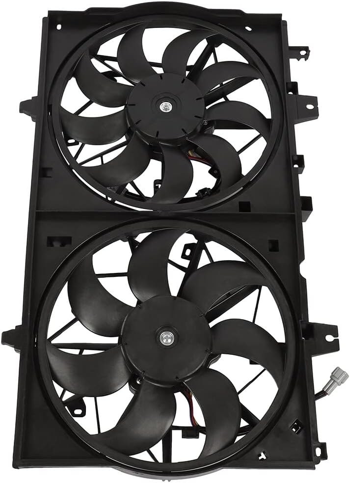 620472 Dual Radiator & Condenser Fan Replacement - Compatible with 2017-2018 Nissan Rogue 2.0L, 2014-2018 Rogue 2.5L, 2015-2017 X-Trail 2.5L - KUDUPARTS