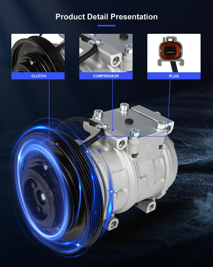 A/C Compressor with Fast Cooling for Honda Accord 2.2L (1990-1993)