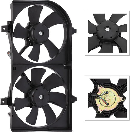 Radiator Cooling Fan Assembly Compatible with 2000-2001 for Nissan Sentra,Engine Cooling Fan Automotive Replacement 620730,674-59684,NI3115123,620-424,620424,214814Z320,214814Z322 - KUDUPARTS