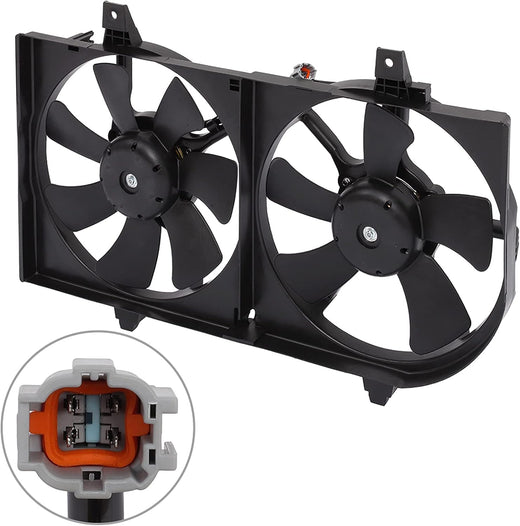 Radiator Cooling Fan Assembly Compatible with 2000-2001 for Nissan Sentra,Engine Cooling Fan Automotive Replacement 620730,674-59684,NI3115123,620-424,620424,214814Z320,214814Z322 - KUDUPARTS