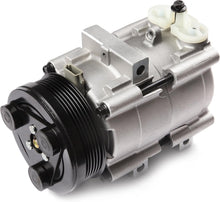 AC Compressor with Clutch 1994-2007 Fit for Ford for F-150 for F-250 for F-350 for F450 for F550 for Ford Mustang for Mercury Cougar 4.6L 5.4L 6.8L AC Compressor 6 Grooves FS10