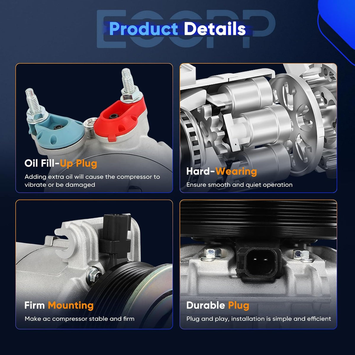 Land Rover Discovery Sport 2.0L AC Compressor with Clutch (2015-2017) – Fast Cooling - KUDUPARTS